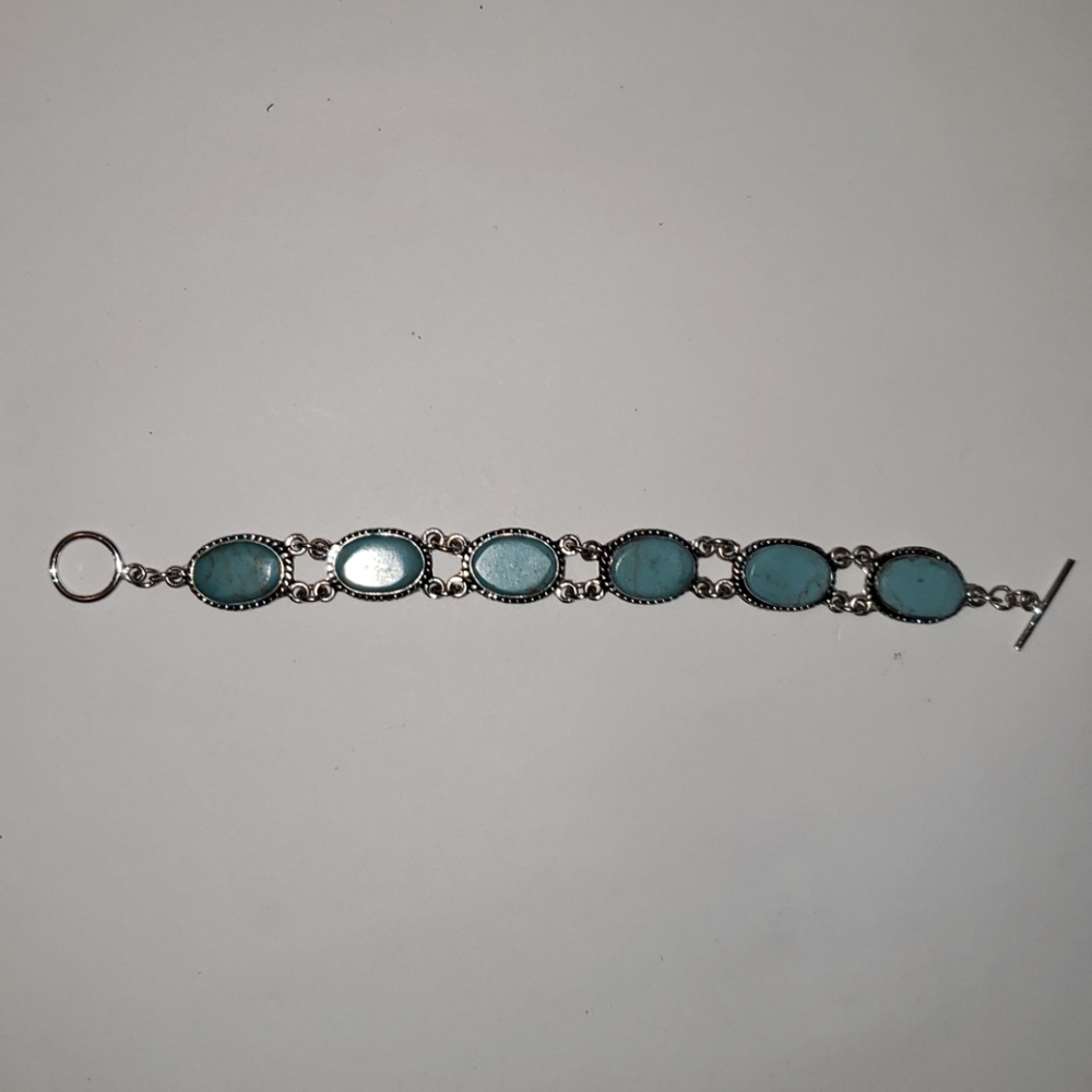 925 Sterling Silver Navajo Turquoise Bracelet